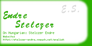 endre stelczer business card